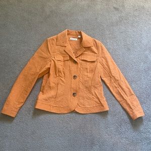 NWOT Embroidered Orange Jacket